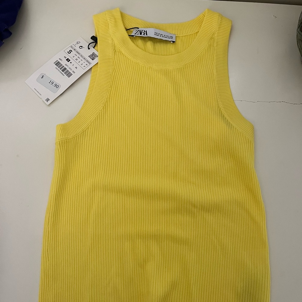 Yellow Zara tank